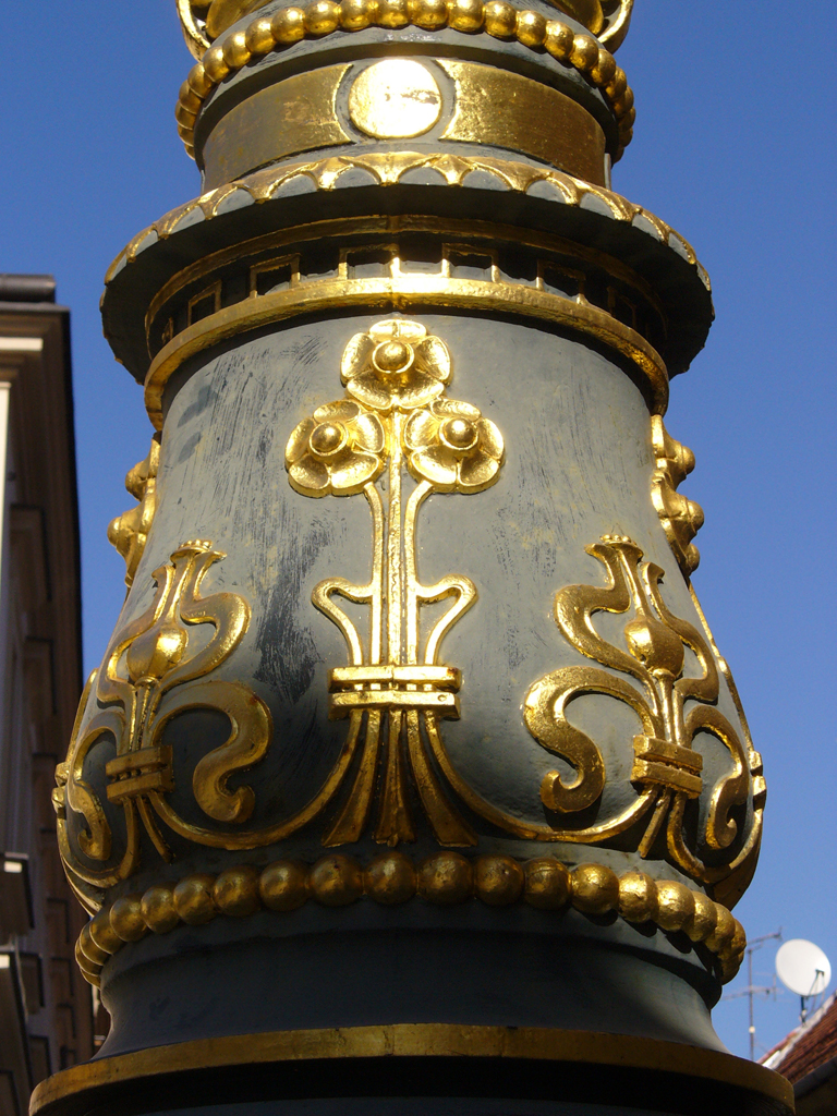 Art Nouveau Lamp Post in Zagreb Croatia