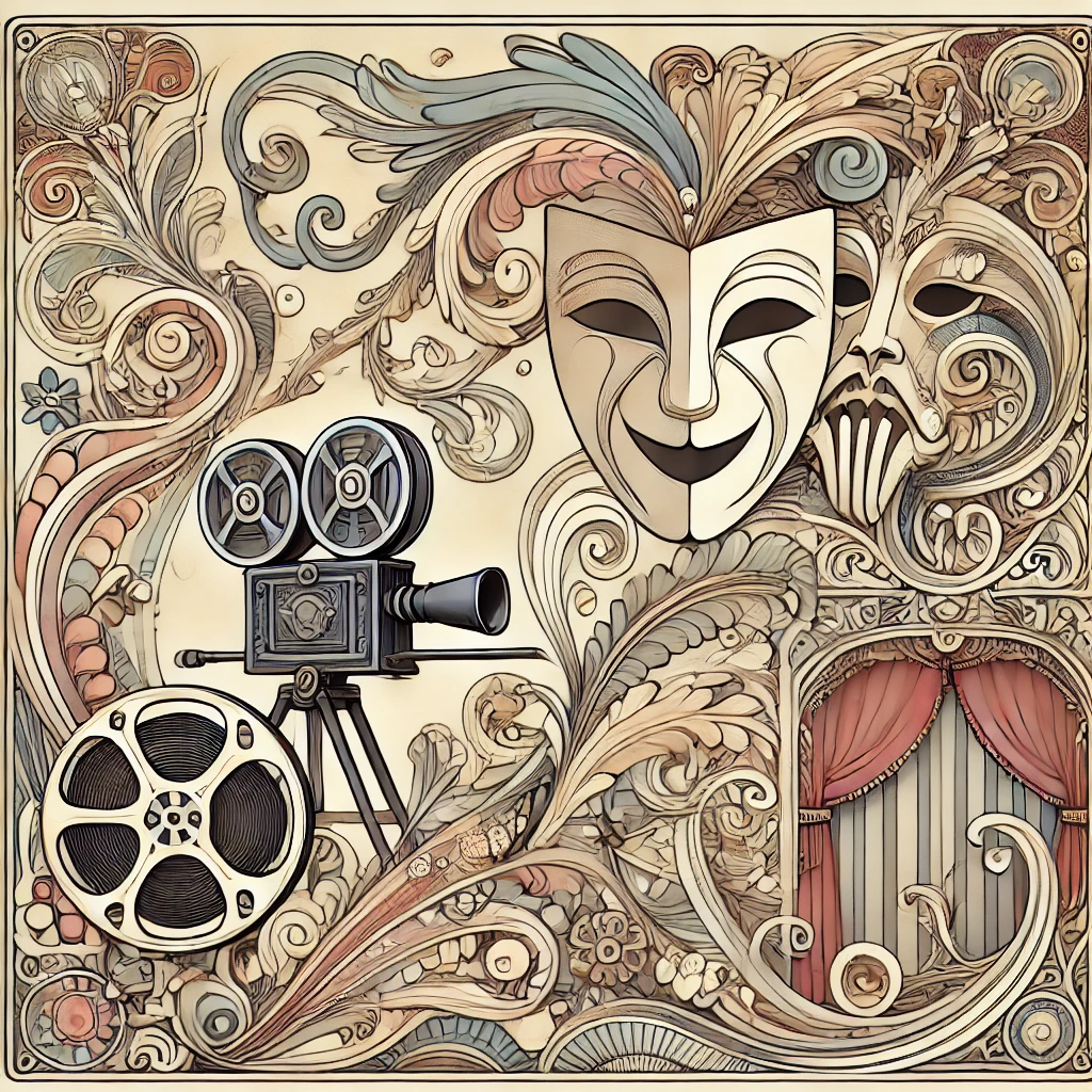 Theatre and Cinema - Art Nouveau Illustration