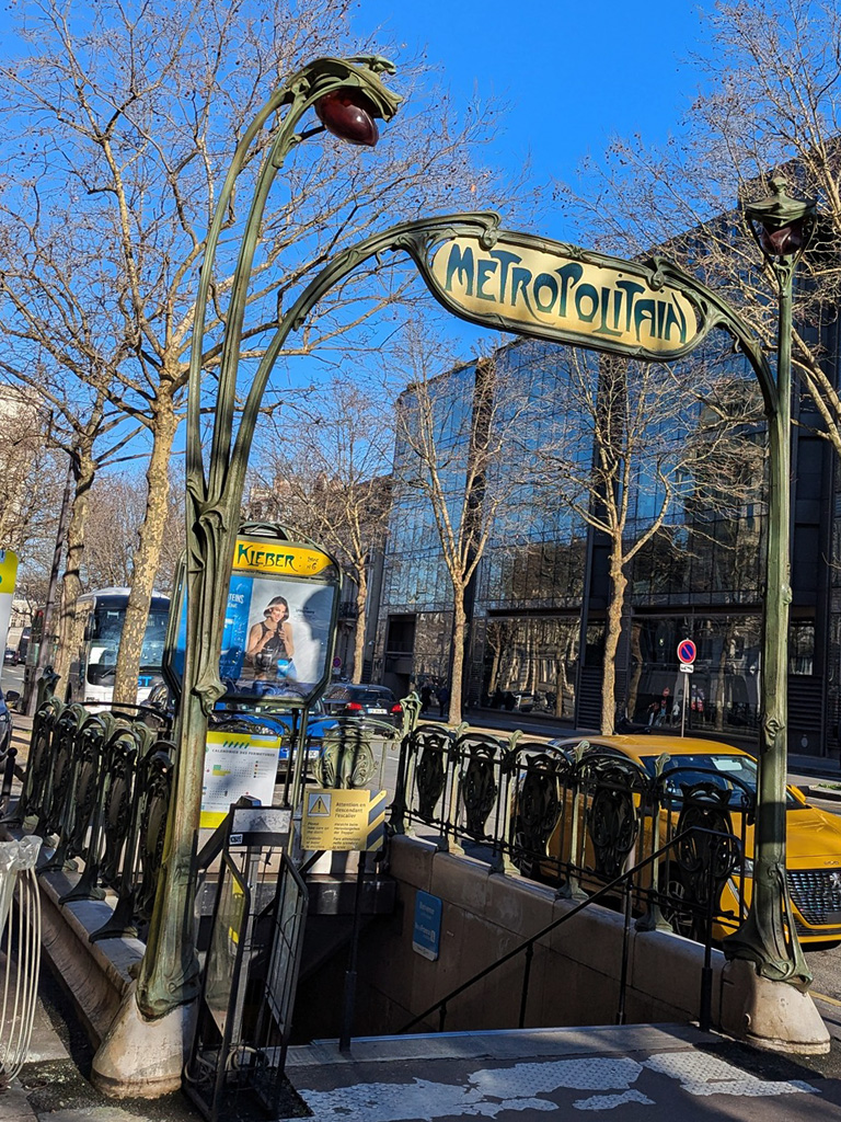 Kleber Metro Station Art Nouveau Entrance Paris
