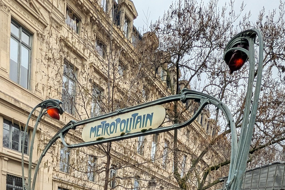 Paris Metro Entrance Sign Art Nouveau